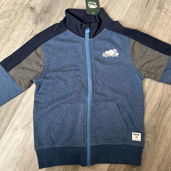 NWT Roots Toddler Active Track Jacket, Navy Blazer Mix - Picture 1 of 6